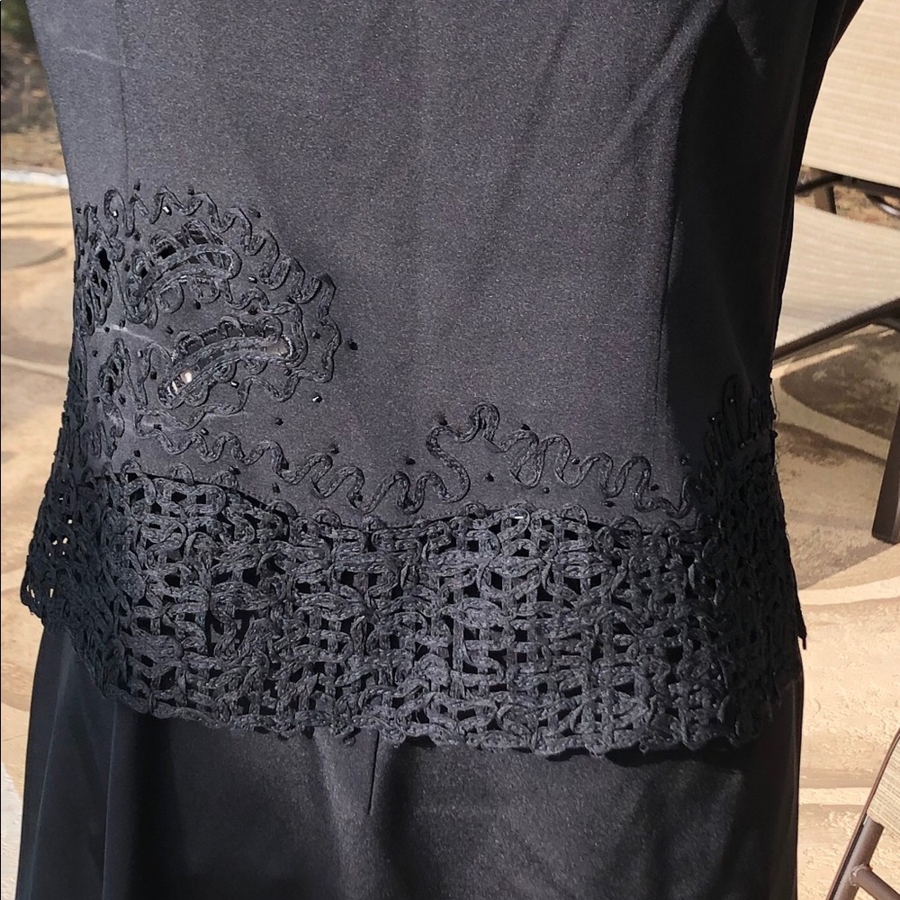 Silk & Spandex Black Skirt & Matching Top.